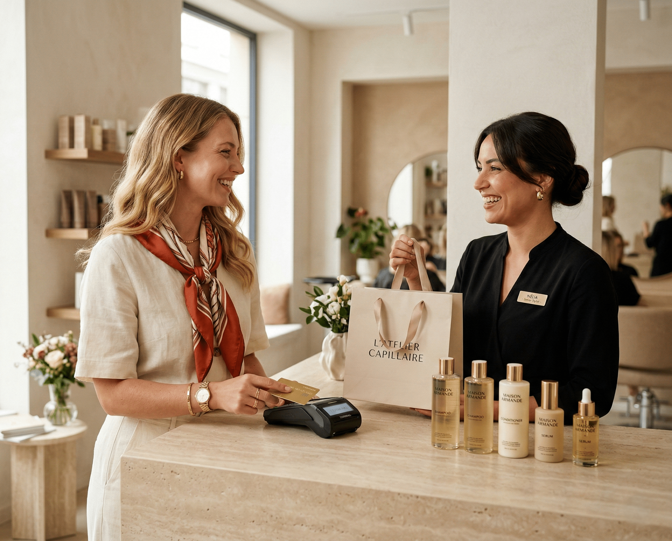 Salon de luxe, consultation capillaire