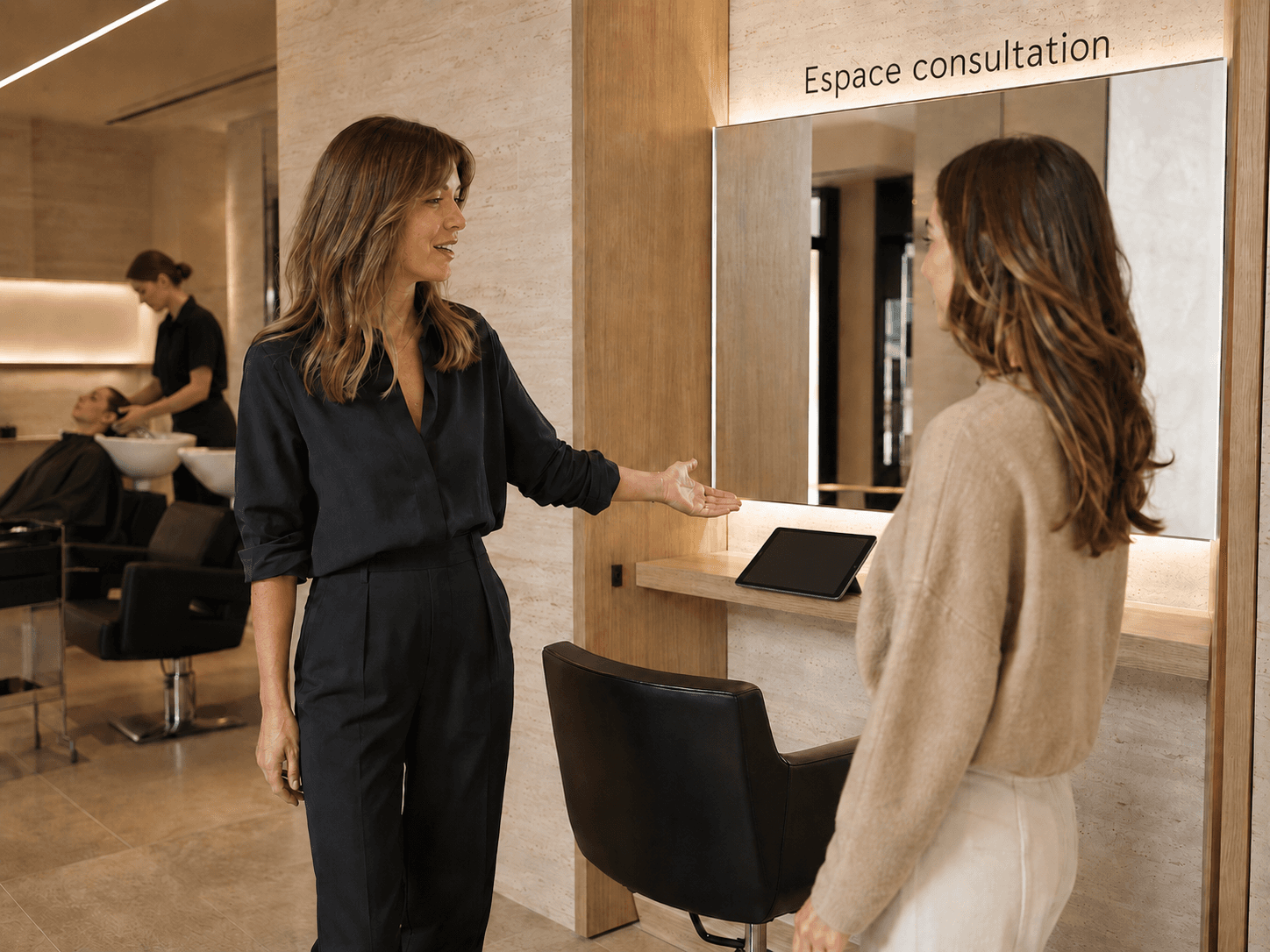 Entrée d'un salon haut de gamme